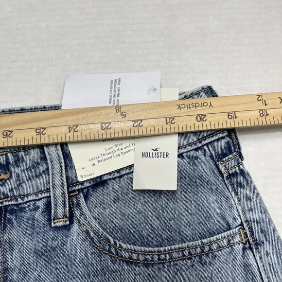 Hollister Y2K Jeans Womens 8P 29‎ Short Low Rise Baggy Vintage Wash Denim Skater - Picture 6 of 11